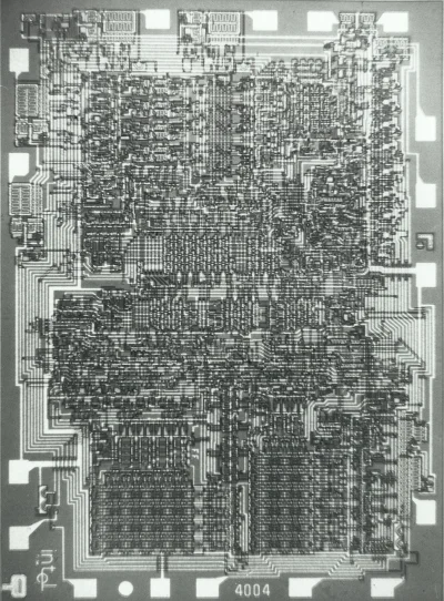 myrmekochoria - Intel 4004, ponoć pierwszy mikroprocesor na rynku. Stworzony przez Te...