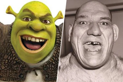 TataBartusia - @Mzil: Ale do prawdziwego pierwowzoru shreka (Maurice Tillet) to mu tr...