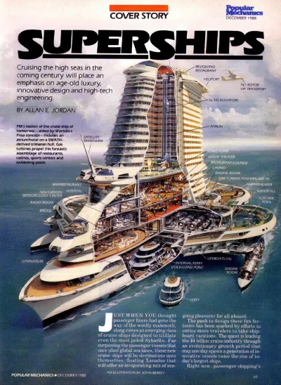 myrmekochoria - Strona z Popular Mechanics, 1988. Statki wycieczkowe XXI wieku. 

#...