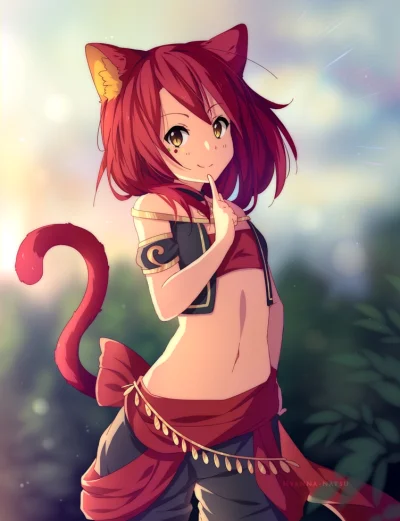 Azur88 - #randomanimeshit #originalcharacter #longhair #redhair #yelloweyes #nekomimi