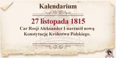 ksiegarnia_napoleon - #konstytucja #krolestwopolskie #rosja #polska #zabory #kalendar...