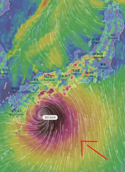 idzii - Juz bydle nadciaga ale to jebnie..
#pogoda #japonia #huragan #swiat #azja #c...