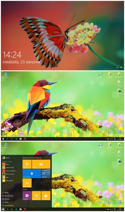 dwuwarstwowy - #pokazpulpit #windows10 #interface trochę #slowpoke 
Taką ukułem sobi...