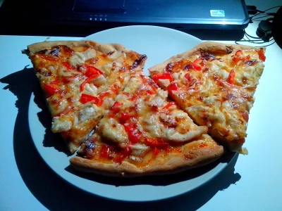 adzik7 - Dziś na kolację znów #pizza zwana przeze mnie Orient :) czyli z sosem chili,...