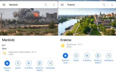 QuisUtDeus - Po tym, jak wpiszemy w google maps Manbidż w lewym górnym rogu możemy za...