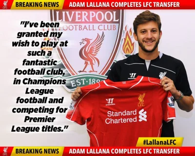 seeksoul - Adam Lallana oficjalnie w #lfc !

Witaj Adam :)



#premierleague #transfe...