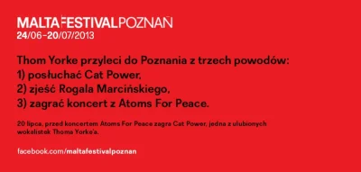 parachutes - Widziałem plakaty reklamujące Malta Festival. Atoms For Peace i pod spod...