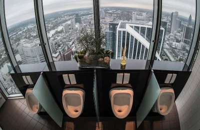 tomasz-szalanski - Toaleta na 49 piętrze, Commerzbank Tower, Franfurt, Niemcy #ciekaw...
