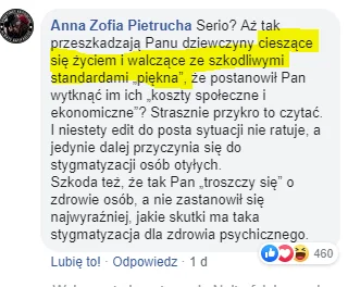 Pawel993 - i dobrze, że piętnują grube osoby, nie mówię o osobach które jakiegoś raka...