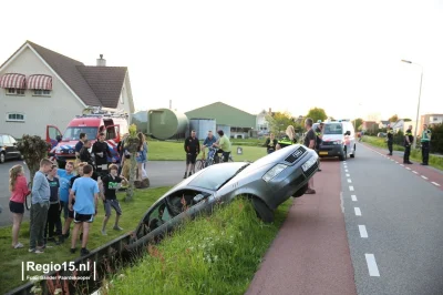 krolik1600 - Kierowca Audi po spożyciu wpadł do rowu. Nikt nie został poszkodowany. T...