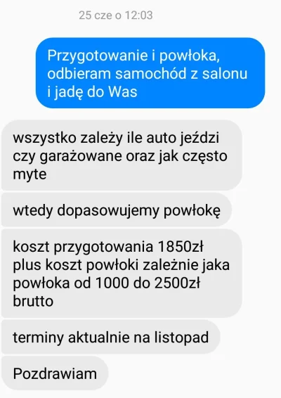 sebeksebast - @audiokoks Moja rozmowa z pewną renomowaną firmą detailingową.