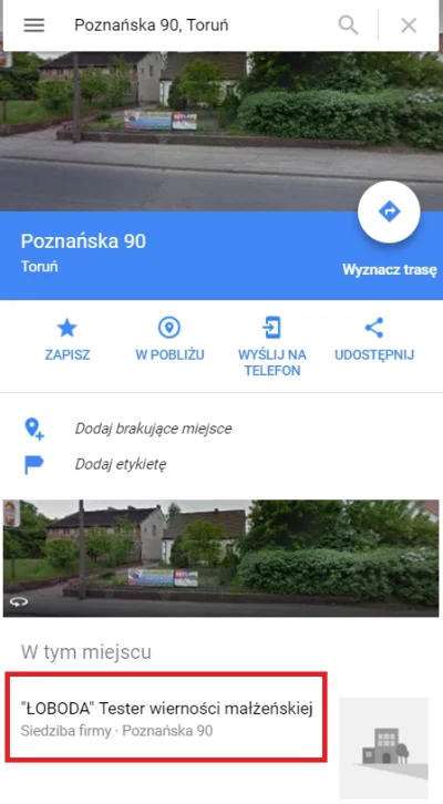toxyczny - Wpisałem Poznańska 90, Toruń w google maps.
( ͡º ͜ʖ͡º)
#danielmagical #l...