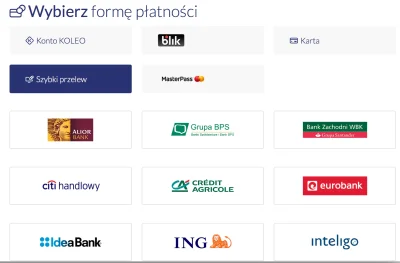 koleo - @Goro_Kubota: Na koleo.pl mamy wiele metod płatności: płatność kartą, szybkim...