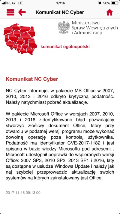 OpenCulture - Poważna dziura w #Microsoft #Office

Jeżeli już Ministerstwo Spraw We...