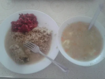 Zakarin - #szpitalnyzakarin obiad, po szybkim sprobowaniu zupa 8 reszta po 6.5, calki...