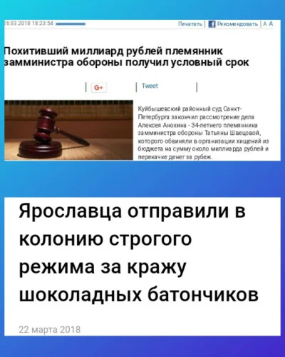 yosemitesam - #rosja #rosjatostanumyslu 
Zestawienie dwóch wyroków wydanych przez ni...