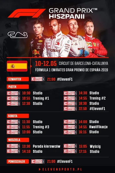 Gusmag - Rozkład jazd na GP Hiszpanii. -> #f1terminarz

Powtórki Eleven Sports 1

...