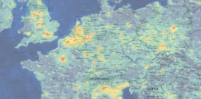 t.....m - Zanieczyszczenie światłem w Środkowej Europie w 2015 roku.
#ciekawostki #ma...