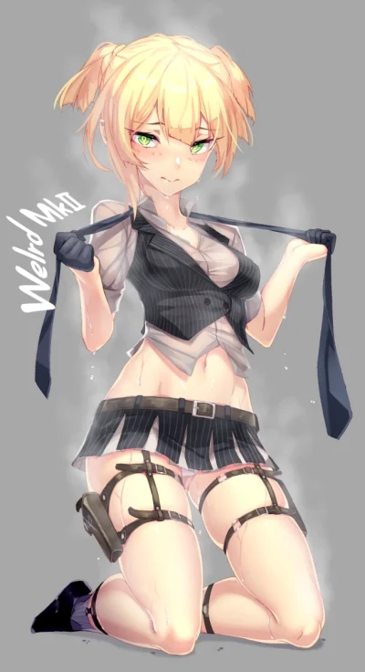 Pewpewpew - #randomanimeshit #girlsfrontline #welrodmk2 #pantsu #blushedface artysta:...