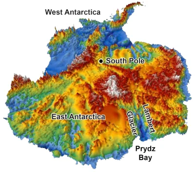 malc - Jako ciekawostka: Większość kontynentu to pokryte lodem góry: do 3,3 kilometra...