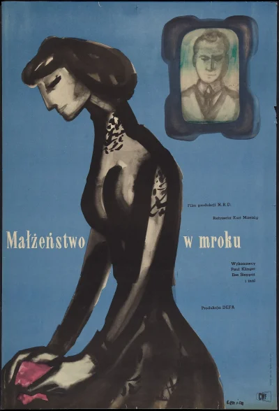 jadi - #plakat do filmu 'Małżeństwo w mroku'. Autor: Jan Lenica, 1947r.

#polskaszk...