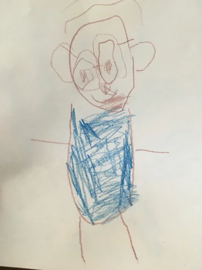 ToJaZabilemMufase - Moje dzieci narysowały mój portret na dzień ojca, więc trochę #po...