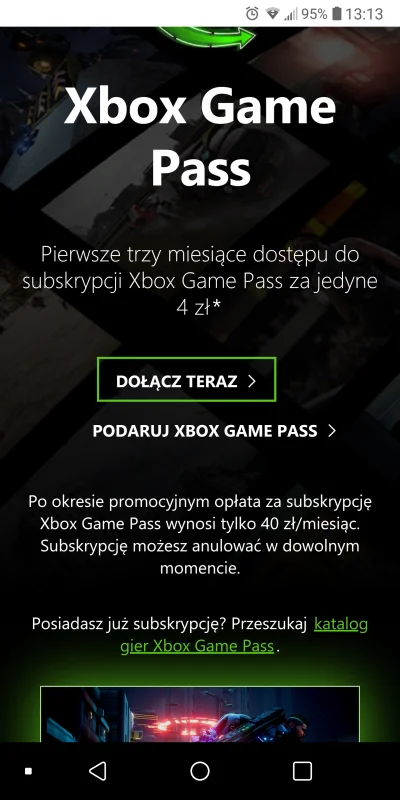 Jebiasz - @mlody025: możesz przez miesiąc pograć za 4 zł i zobaczyć czy Ci się spodob...