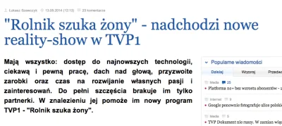 zwirooo - aż chce się płacić abonament TVP...

misyjność programu tak bardzo... pozdr...