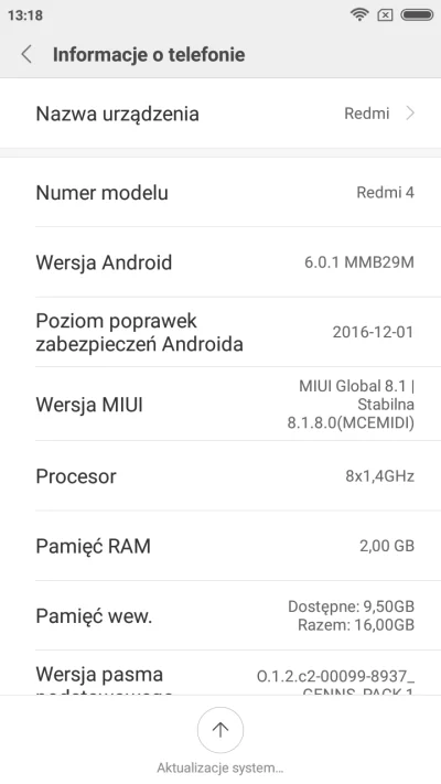 znikajacypunkt - Mirki. Z tego co wyczytałem to na model redmi 4 2/16 nie ma globala ...