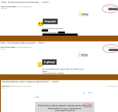 Kliko - Ten konkurs #inpost jest coś naciągany.
Maile informujące, że paczka jest go...