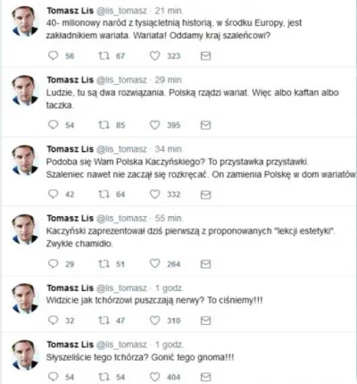 niemajuzsensownychnickow - Tomasz Lis o Kaczyńskim:"Słyszeliście tego tchórza? Gonić ...