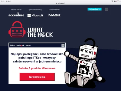 H.....a - Ma ktoś „cebulę” na bilety na #whatthehack ?
Albo może ktoś się wybiera?
Ma...