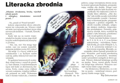 Pompeqijusz - Lipcowy numer magazynu Gambler z 1998 roku, dział "VARIA'tkowo", strona...