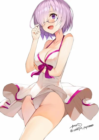 j.....n - #randomanimeshit #fate #fategrandorder #shielder #meganekko #swimsuit # @Ev...