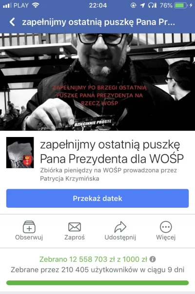 Brajanusz_hejterowy - Rozmawiałem o tym z dziadkami ok 19:30, dołożyło się wtedy 143k...