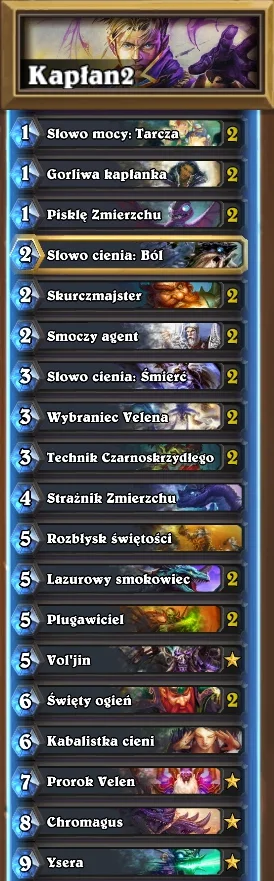 Urbann - Dragon Priest, co byście dodali, usunęli, zmienili?

#hearthstone