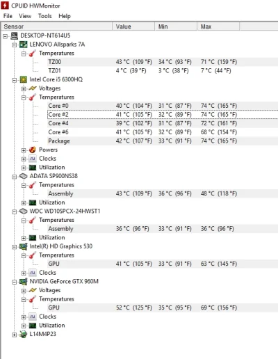 haxxx - Czy takie temperatury podczas grania na laptopie to normalka? 
#komputery #l...