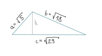 Log_WB67 - Jak obliczyć pole powierzchni i wysokość takiego trójkąta?

#matematyka #g...