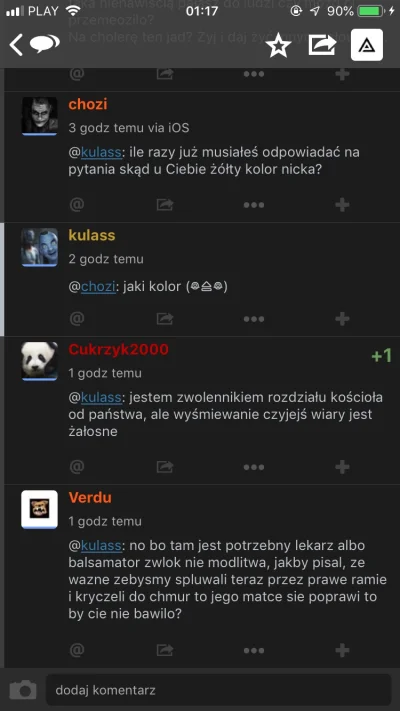 adrianprzetocki - @kulass: a no żółty kolor nicka: