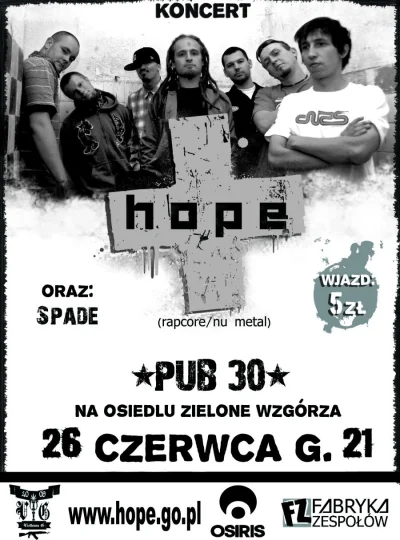 maxx83 - Zapraszam na koncert teraz w piątek do Murowanej Gośliny. Zagra zespół Hope ...
