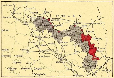 The_Orz - Mapa przedstawiająca fragmenty Dolnego Śląska, które weszły w skład odrodzo...