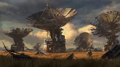 enforcer - "Abandoned Satellite Field" - autor: Isaac Yeram Kim
#art #digitalart #di...