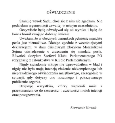 tomyclik - #polska #polityka #oswiadczenie #nowak #neuropa #4konserwy #zainteresowani...