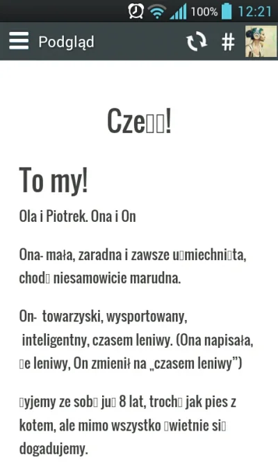 F.....a - @Szary-w-Bieli: Na moim telefonie polskie znaki się krzaczą.