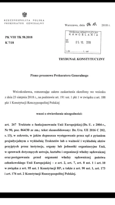 BarekMelka - Ten wniosek Ziobry do TK jest #!$%@? niebezpieczny.
W 2005 TK orzekł, ż...