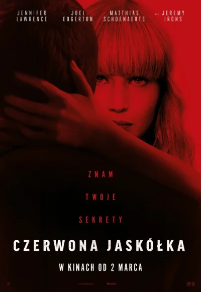 g.....a - Jakiś nowy film szpiegowski? Tak, widziałem czerwona jaskolke
#film #filmn...