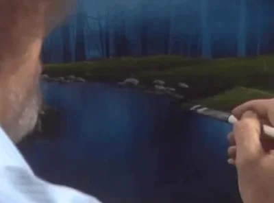 Hoverion - #malarstwo #gif #art #bobross #dziwniesatysfakcjonujace
Bob Ross maluje k...