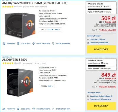 Pawci0o - #cebuladeals #promocja #komputery #pcmasterrace #amd
Dwie promocje na proc...