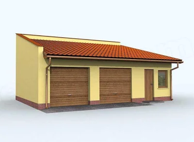 Rusharh - Chciałbym pobudować garaż na działce dwustanowiskowy z dachem jednospadowyc...
