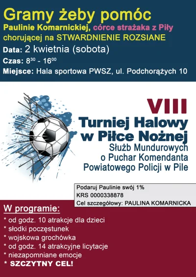 r.....9 - Witam Was serdecznie. 2 kwietnia w Pile odbędzie się zbiórka publiczna dla ...